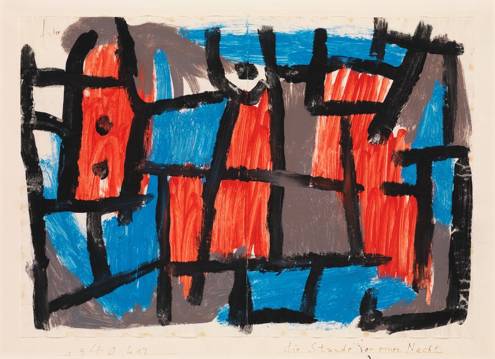 Paul Klee, Die Stunde vor einer Nacht (Abend,Nacht,Blau,Rot)