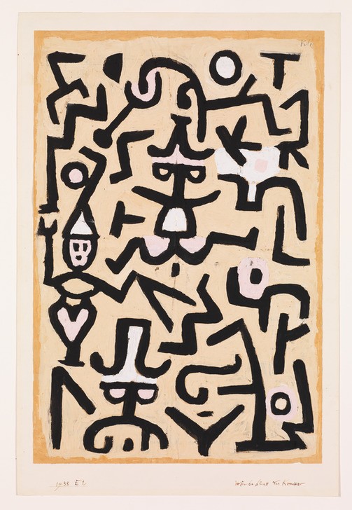 Paul Klee, Das Flugblatt des Komödianten (Flugblatt,Farben,Formen,Muster,Komödiant)
