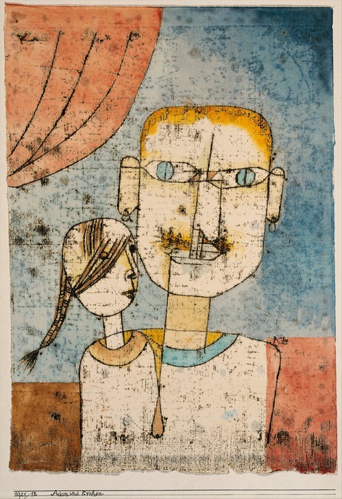 Paul Klee, Adam und Evchen (Portrait,Vorhang)
