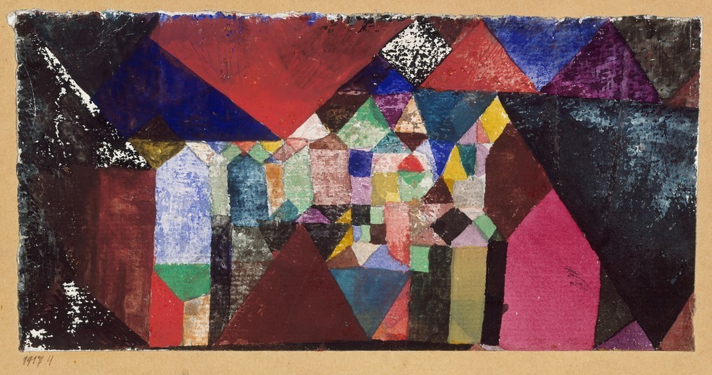 Paul Klee, Städtisches Juwel (Stadtansicht,Farben,Formen,Muster)