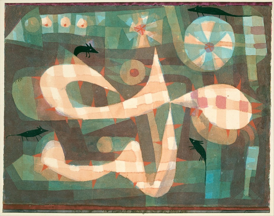 Paul Klee, Die Stacheldrahtschlinge mit den Mäusen (Maus,Stacheldraht,Schlinge)
