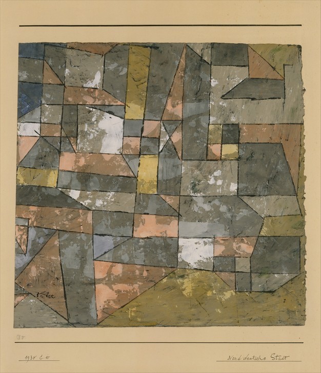 Paul Klee, Norddeutsche Stadt (Stadtansicht,Farben,Formen,Muster)