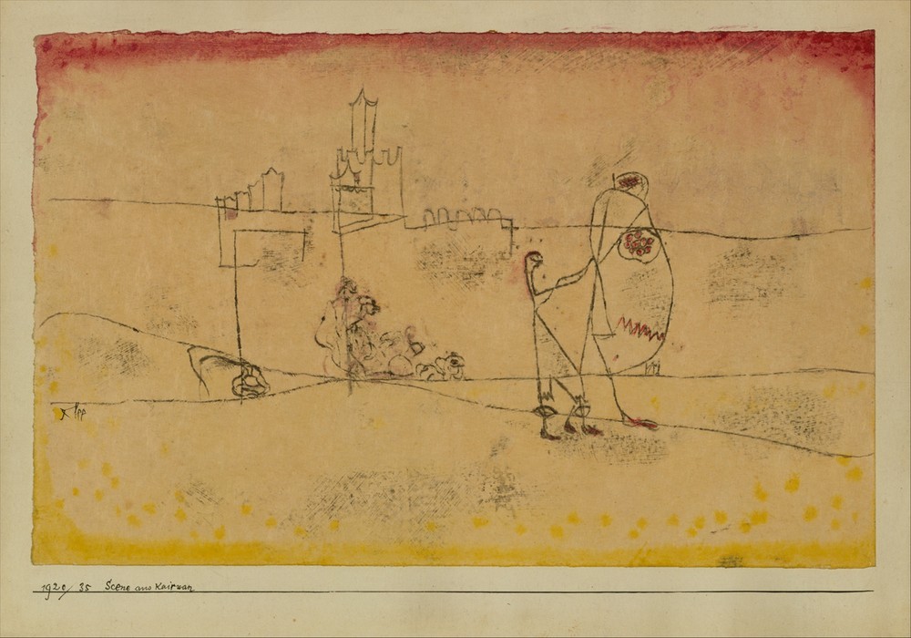 Paul Klee, Szene in Kairouan (Mensch,Stadtansicht)