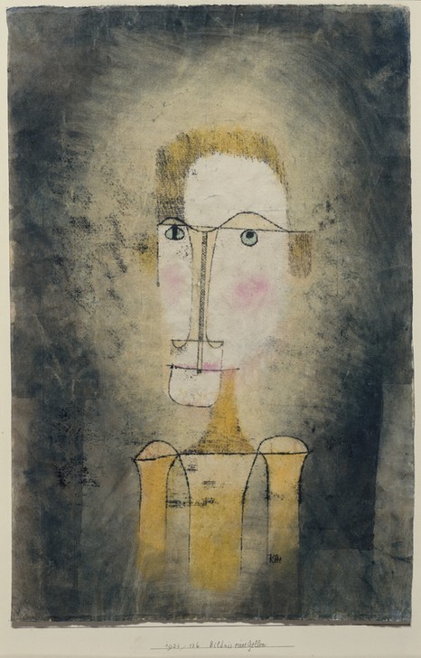 Paul Klee, Porträt eines gelben Mannes (Mann,Surrealismus,Portrait,Augen,Nase,Augenbrauen,Gelb)