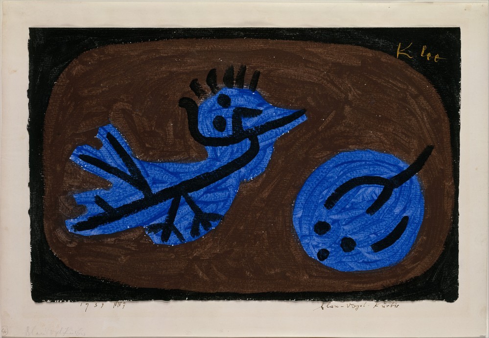 Paul Klee, Blau-Vogel-Kürbis (Vogel,Kürbis,Blau)