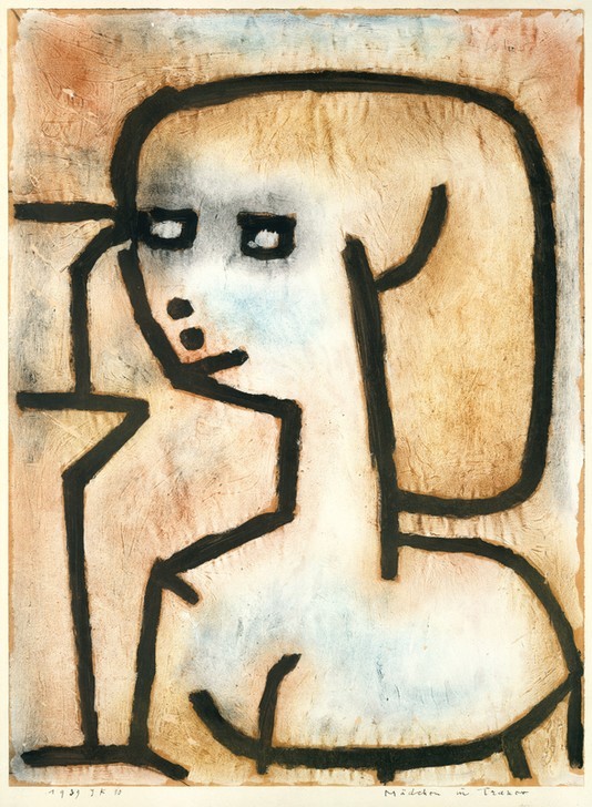 Paul Klee, Mädchen in Trauer (Mädchen,Trauer,Portrait)