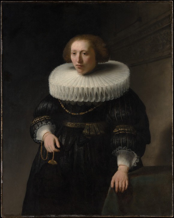 Rembrandt Harmenszoon van Rijn, Porträt einer Frau (Frau,Portrait,Kragen)