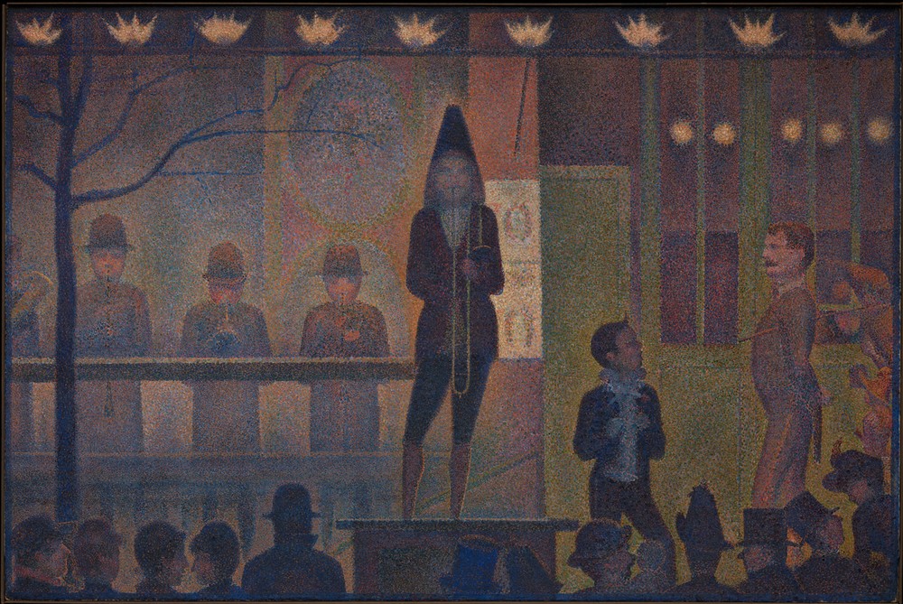 Georges Seurat, Zirkusparade (Parade de cirque) (Musik,Parade (Aufmarsch),Trompete,Posaune)