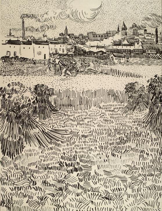 Vincent van Gogh, Die Ernte (Impressionismus,Niederländische Kunst)