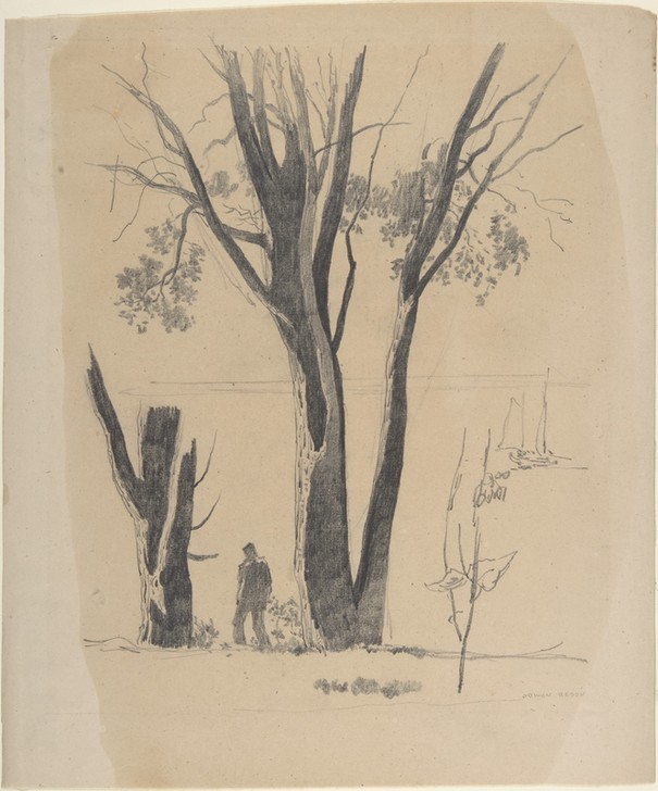 Odilon Redon, Study of Man between Trees