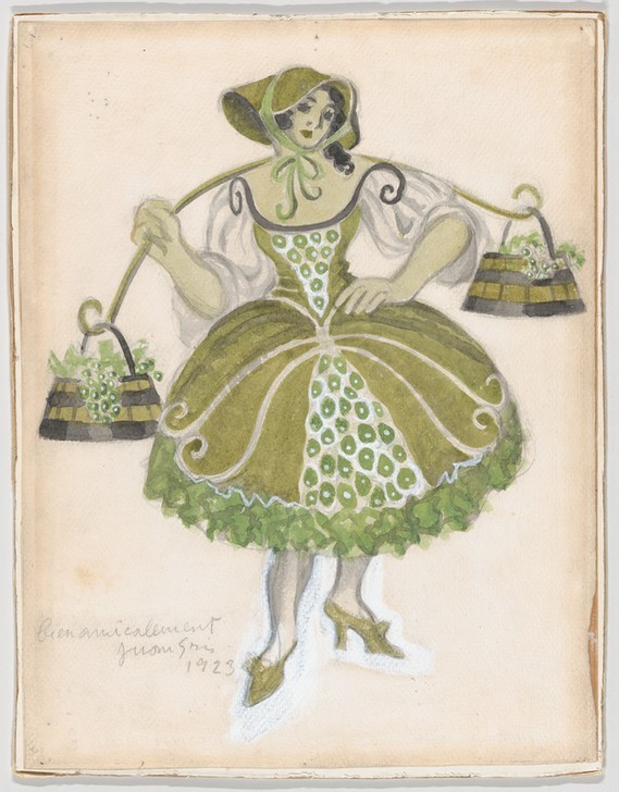 Juan Gris, Costume Design for the Shepherdess, for the Ballet 'Les Tentations de la Bergère