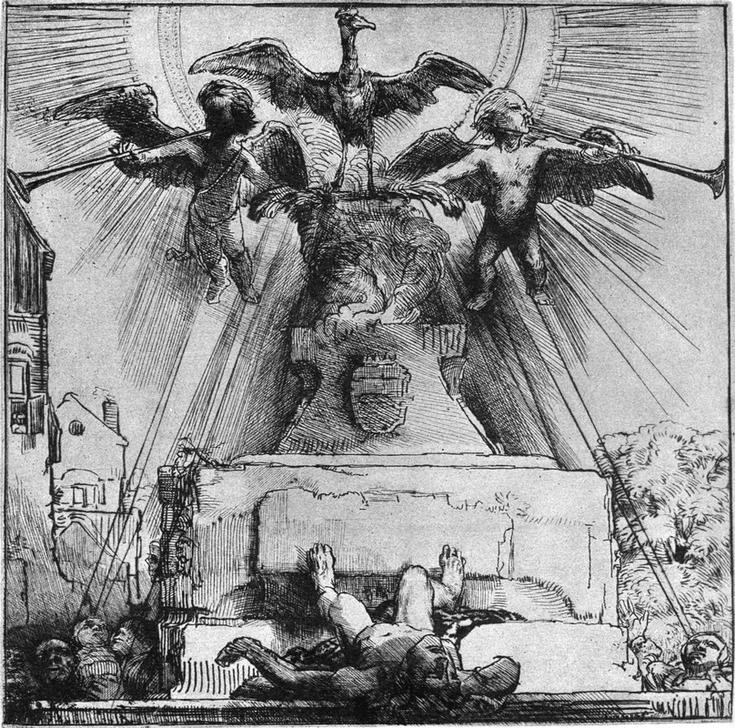 Rembrandt Harmenszoon van Rijn, Der Phönix (Geschichte,Mythologie,Freiheit,Barock,Allegorie,Niederländische Kunst,Holländische Kunst,Phönix (Vogel),Griechisch-Römische Mythologie)