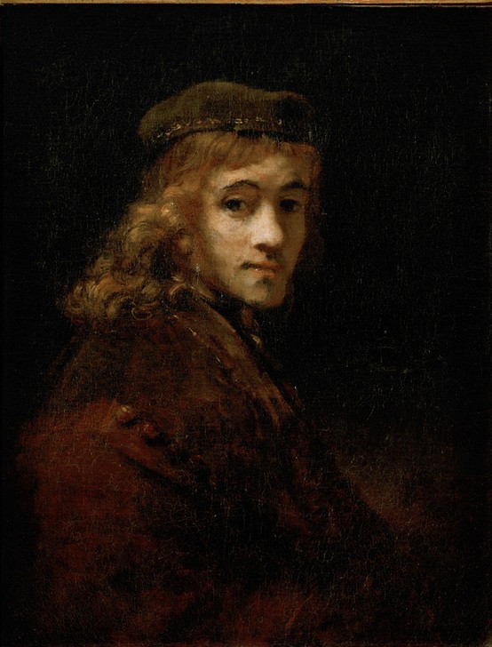 Rembrandt Harmenszoon van Rijn, Rembrandts Sohn Titus (Mode,Hut,Barock,Portrait,Jüngling,Niederländische Kunst,Barett,Knabe,Kleidung (Allgemein),Langes Haar,Sohn Von Berühmten,Brustbild,Mütze,Jugendlicher)