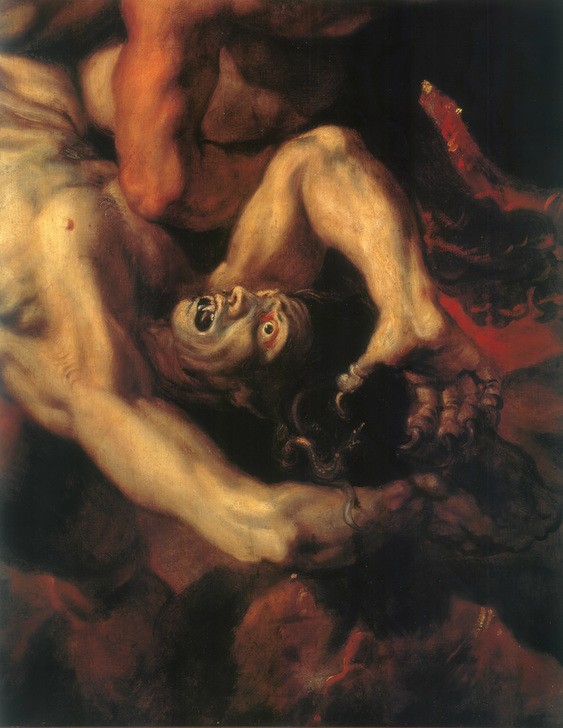 Peter Paul Rubens, Engelsturz (Christentum,Religion,Barock,Dämon,Neues Testament,Bibel,Teufel,Jüngstes Gericht,Hölle,Apokalypse,Niederländische Kunst,Kralle,Gebiss)