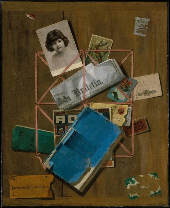 John Frederick Peto, Alte Souvenirs (Brief,Buch,Postkarte,Zeitung,Trompe L'oeil,Eintrittskarte,Souvenir)