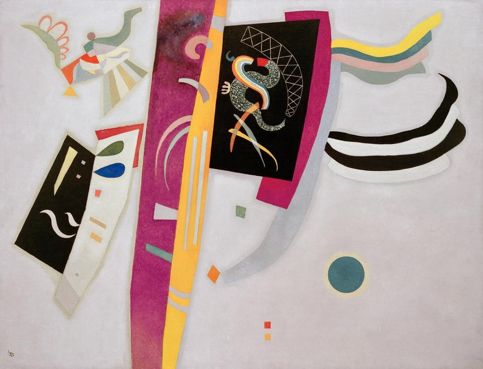 Wassily Kandinsky, Violett-Orange (Abstrakte Kunst, Russische Kunst, geometrische Formen, Muster, Wohnzimmer, Treppenhaus, Wunschgröße, Klassische Moderne, bunt)
