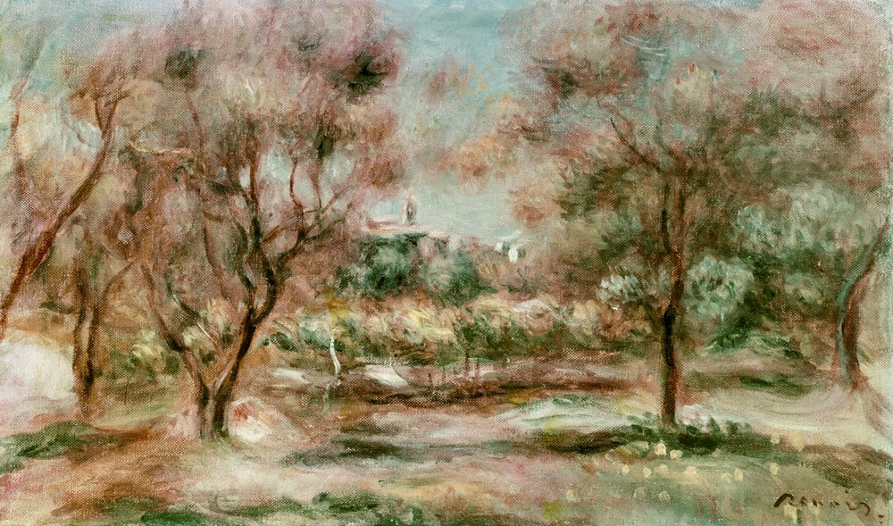 Pierre-Auguste Renoir, Paysage de Grasse (Geographie,Kunst,Landschaft,Impressionismus,Französische Kunst,Topographie)