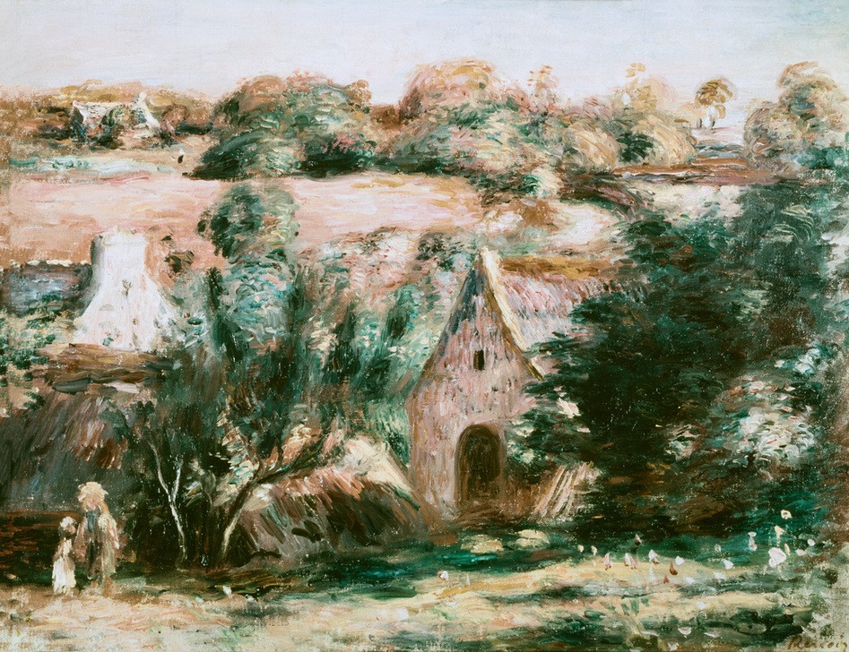 Pierre-Auguste Renoir, Paysage de Bretagne (Bauernhaus,Haus,Kunst,Landschaft,Impressionismus,Französische Kunst)