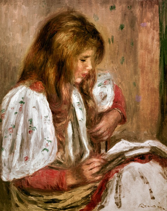 Pierre-Auguste Renoir, Fillette en blanc (Buch,Kindermode,Kind,Kunst,Mädchen,Mensch,Mode,Impressionismus,Portrait,Französische Kunst,Kleidung (Allgemein),Kinderleben,Leserin,Sitzen)