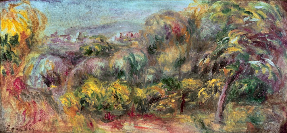 Pierre-Auguste Renoir, Les orangers (Haus,Kunst,Landschaft,Impressionismus,Baum,Französische Kunst,Orangenbaum)