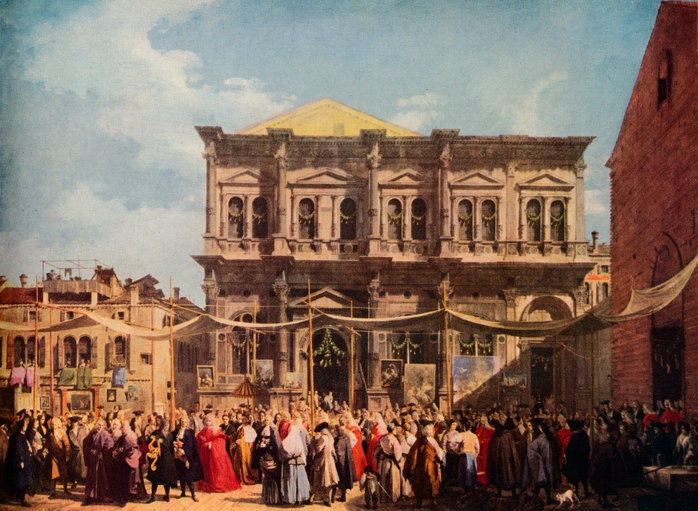 Giovanni Antonio Canaletto, Venice: The Feast Day of Saint Roch (Venedig, Städte, Italien, Paläste, Architektur, Barock, Vedute, Klassiker, Wunschgröße, Wohnzimmer)