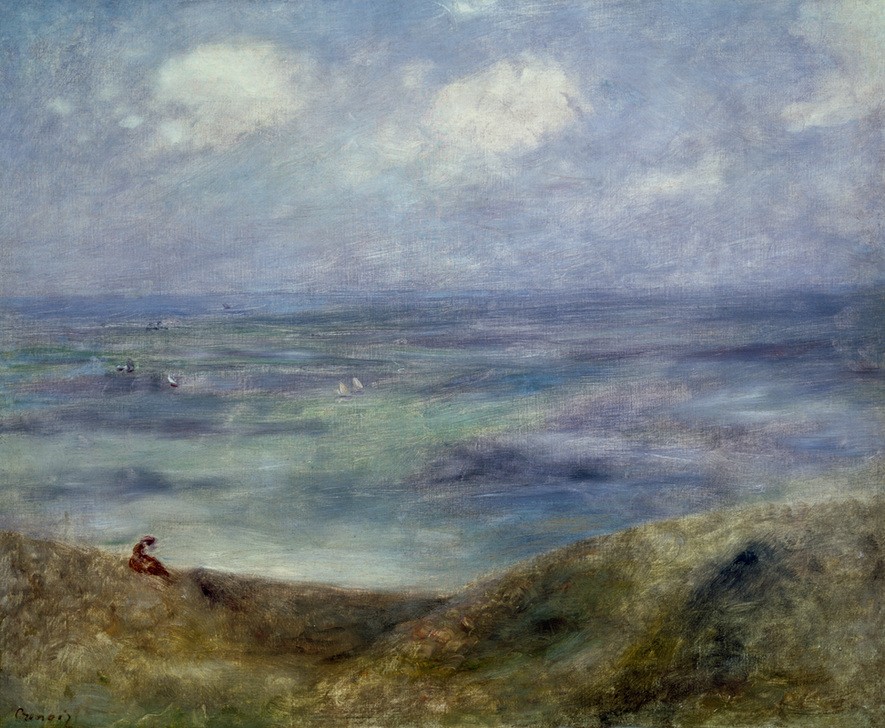 Pierre-Auguste Renoir, Vue sur la mer, Guernsey (Insel,Küste,Kunst,Landschaft,Meer,Impressionismus,Marinemalerei,Französische Kunst)
