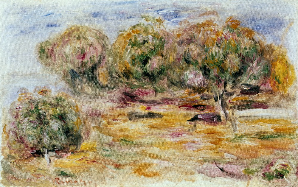 Pierre-Auguste Renoir, Le jardin des Collettes (Kunst,Landschaft,Impressionismus,Französische Kunst,Garten)
