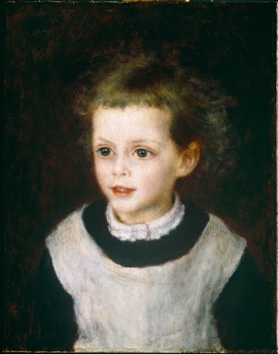Pierre-Auguste Renoir, La petite Margot Berard (Kindermode,Kind,Kunst,Mädchen,Mensch,Mode,Impressionismus,Portrait,Französische Kunst,Schärpe,Kleidung (Allgemein),Fin De Siecle,Kopf,Ganzfigurig)