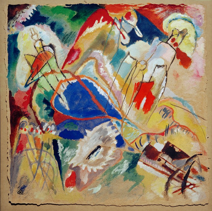 Wassily Kandinsky, Improvisation 30 (Kanone,Krieg,Künstler,Kunst,Militär,Schiessen,Waffe,Expressionismus,Der Blaue Reiter,Abstrakte Kunst,Russische Kunst,Abstraktion,Neue Kuenstlervereinigung Muenchen,Improvisation,Farbigkeit,Signatur,Farbe)