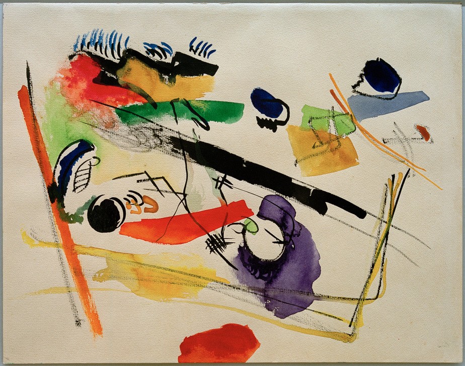 Wassily Kandinsky, Ohne Titel (Malerei, Expressionismus, Der Blaue Reiter, Russische Kunst, Abstraktion, Wohnzimmer, Treppenhaus, Wunschgröße, bunt)