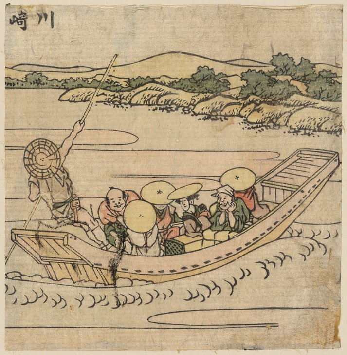 Katsushika Hokusai, Kawasaki (Kunst,Völkerkunde,Japanische Kunst,Fahrgast)