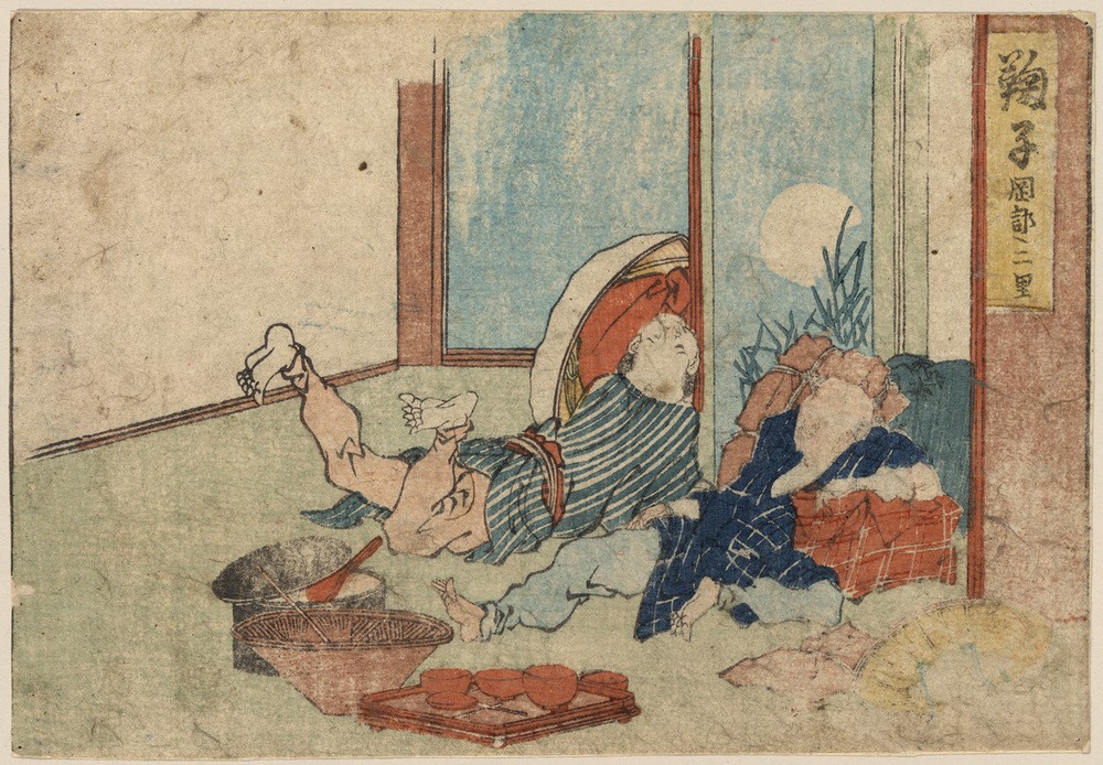 Katsushika Hokusai, Mariko (Kunst,Völkerkunde,Japanische Kunst,Schlafen (Schlaf))