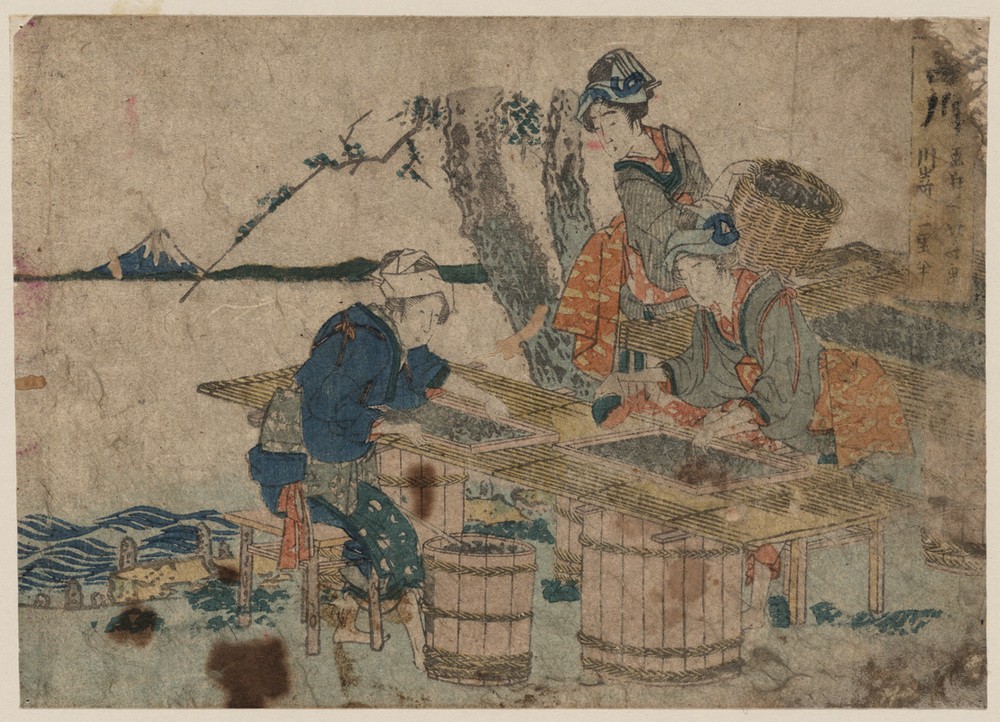 Katsushika Hokusai, Shinagawa (Frau,Kunst,Völkerkunde,Japanische Kunst)