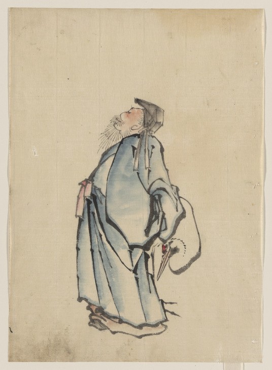 Katsushika Hokusai, Bearded man (Kunst,Völkerkunde,Japanische Kunst)