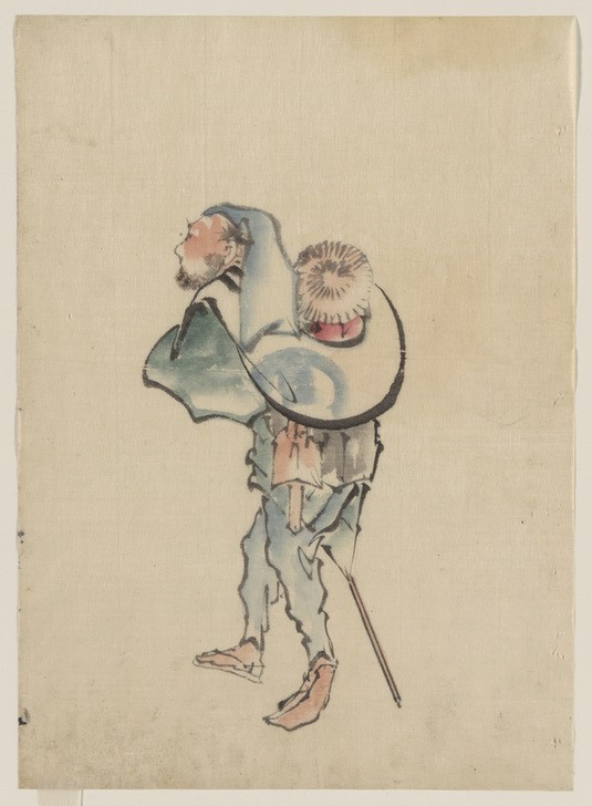 Katsushika Hokusai, Walking man (Kunst,Mann,Völkerkunde,Japanische Kunst)