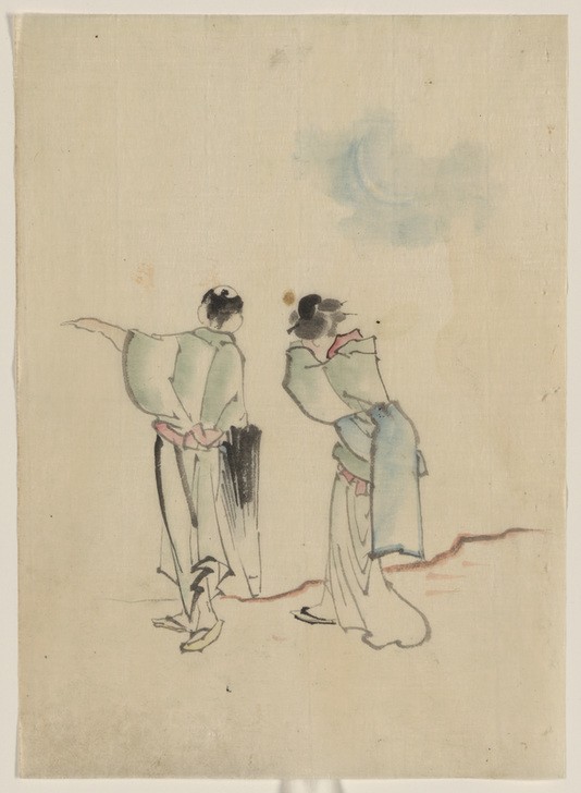 Katsushika Hokusai, Two persons (Kunst,Völkerkunde,Japanische Kunst)