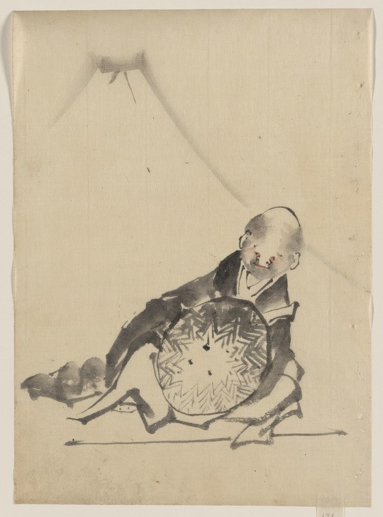 Katsushika Hokusai, Reclining man (Kunst,Völkerkunde,Japanische Kunst)