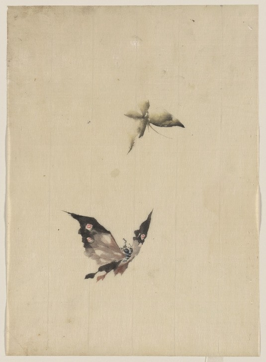 Katsushika Hokusai, Butterfly and moth (Kunst,Völkerkunde,Japanische Kunst,Schmetterling,Motte)