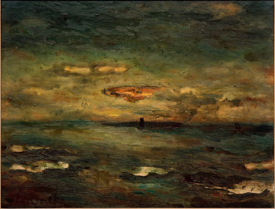 Constant Permeke, Abenddämmerung (FLÄMISCHE KUNST, KUNST, SONNENUNTERGANG, ABEND, NACHT,  DÄMMERUNG, DUNKELHEIT, Expressionismus, Wunschgröße, Klassische Moderne, Wohnzimmer)