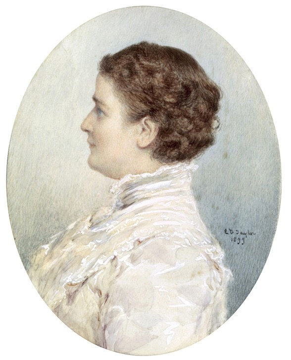Emily Drayton Taylor, Unbekannt (Ida Saxton McKinley, Frau, Portrait, Profil, Persönlichkeiten, First Lady, USA, Presidentengattin, Miniaturmalerei, Wunschgröße,)