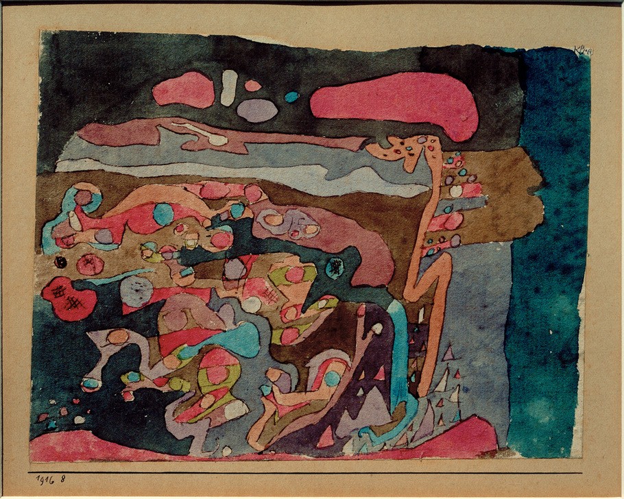 Paul Klee, Augenkomposition (Bauhaus,Deutsche Kunst,Kunst,Expressionismus,Der Blaue Reiter,Abstrakte Kunst,Schweizerische Kunst,Deutscher Künstlerbund,Abstraktion,Signatur)