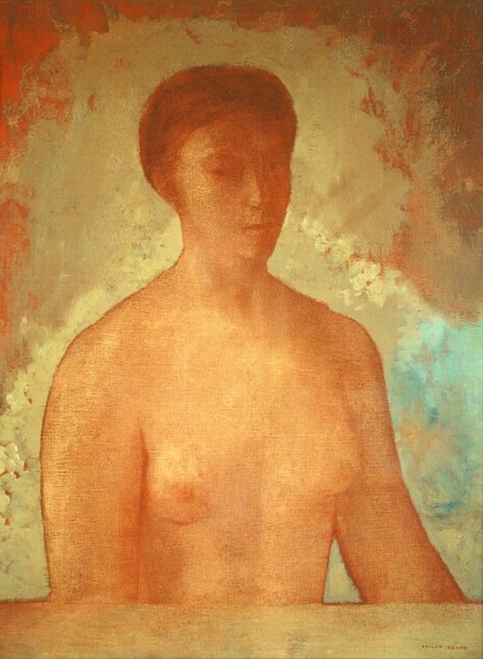 Odilon Redon, Eva (Frau,Kunst,Symbolismus,Altes Testament,Akt,Bibel,Französische Kunst,Genesis,Halbfigur,Jüdisch-Christlich)
