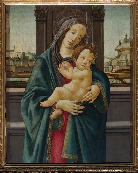 Sandro Botticelli, Maria mit Kind (Christentum,Florentinische Kunst,Kunst,Religion,Toskanische Kunst,Renaissance,Maria Mit Kind,Neues Testament,Bibel,Italienische Kunst,Jesusknabe)