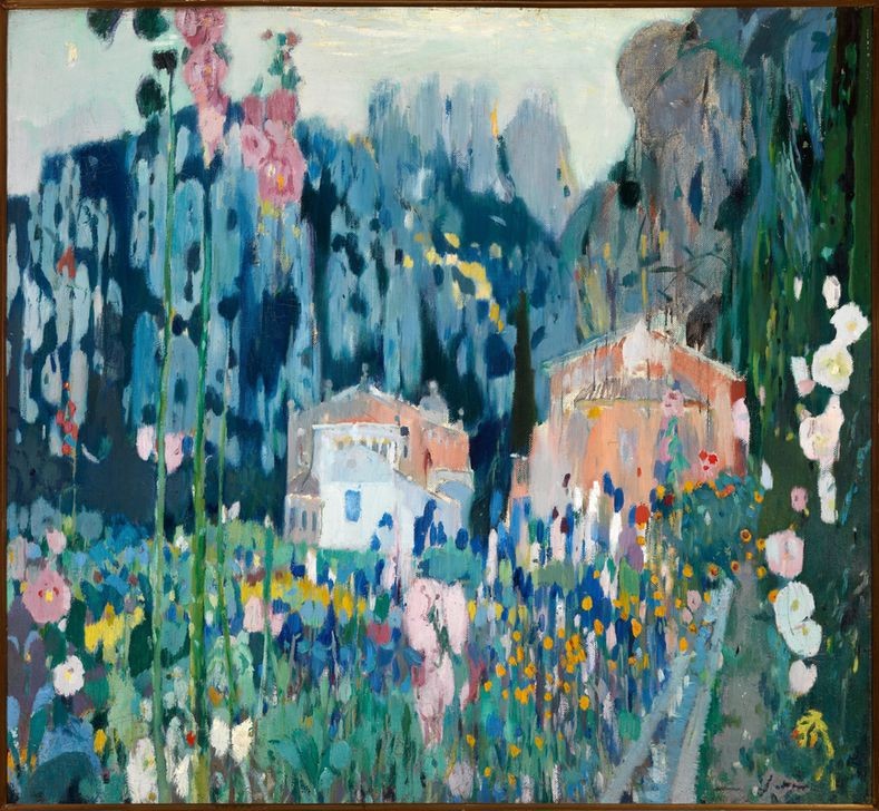 Joaquim Mir, Reinheit (Landschaft,Garten, Häuser, diffus, Katalanische Kunst, Abstraktion, Post-Modernisme, Malerei, Klassische Moderne, Wunschgröße, Wohnzimmer, Treppenhaus, bunt)