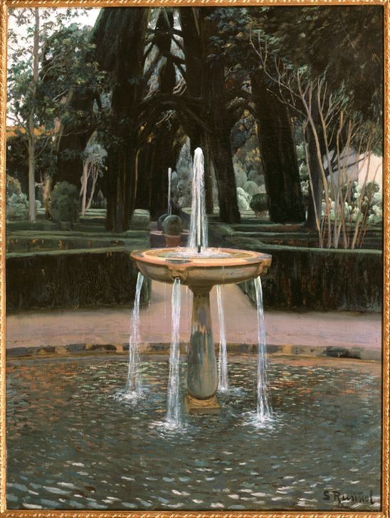 Santiago Rusinol, Brolladors del Generalife (Spanische Kunst,Katalanische Kunst,Malen,Springbrunnen,Garten)