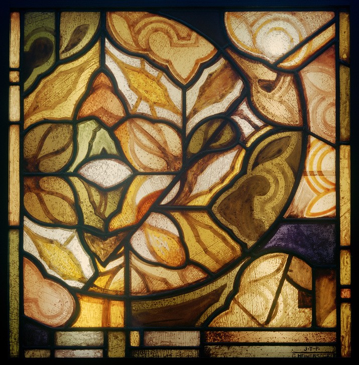 Johan Thorn Prikker, Ornamentfenster (Architektur,Blei,Christentum,Fenster,Glas,Kirche,Kunst,Metall,Religion,Ornamentik,Abstrakte Kunst,Niederländische Kunst,Entwurf,Holländische Kunst,Glasfenster,Abstraktion,Form,Deutscher Werkbund)