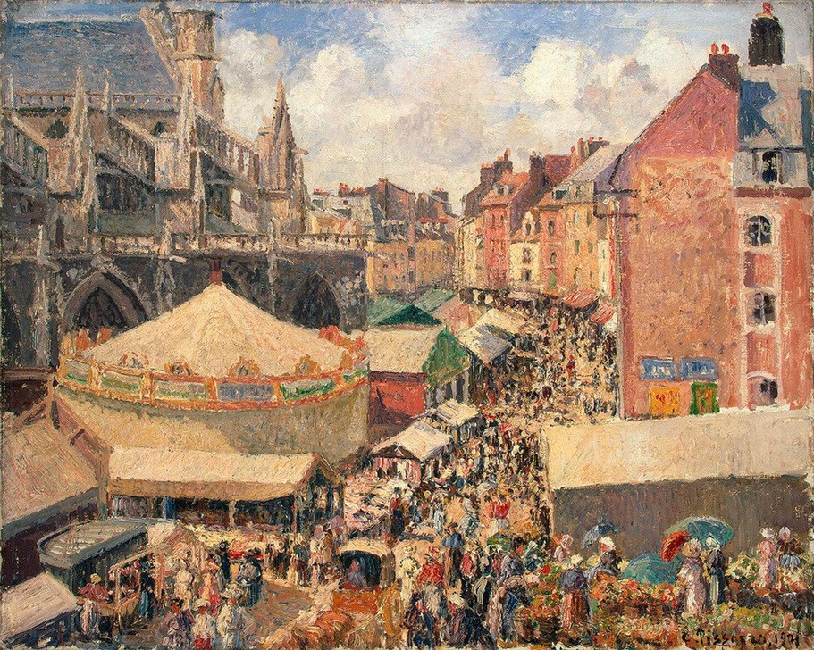 Camille Pissaro, The Fair in Dieppe, Sunny Morning