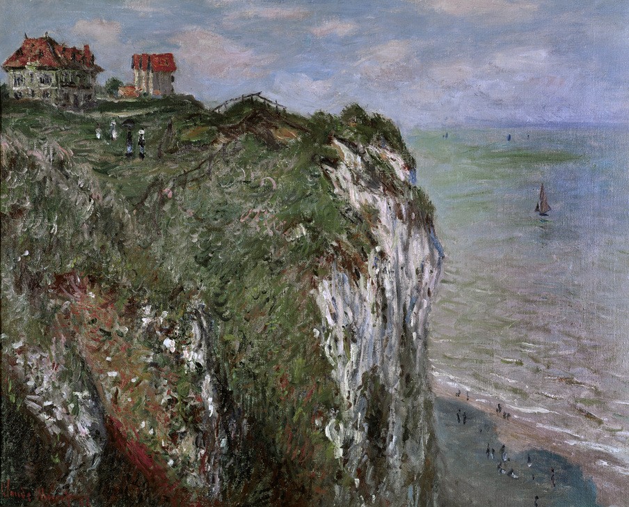 Claude Monet, La falaise à Dieppe (Küste,Kunst,Landschaft,Meer,Impressionismus,Felsen,Französische Kunst,Steilküste)