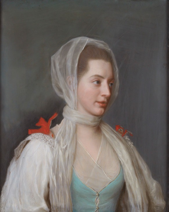 Jean-Étienne Liotard, Portrait of Lady Charles Spencer, 1754 (Frau, Adelige, eÉleganz, Rokoko, Portrait, Wunschgröße, Wohnzimmer, Treppenhaus, Klassiker, Wunschgröße, bunt)