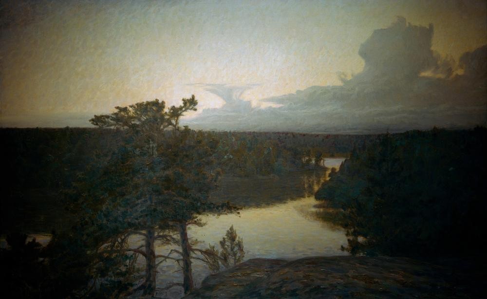 Eugen, Prinz von Schweden, Det klarnar efter regn (Gewässer,Kunst,Landschaft,Meteorologie,Wetter,See,Depression,Melancholie,Schwedische Kunst,Wetterumschwung,Schlechtes Wetter,Verlassenheit,Dunkelheit)